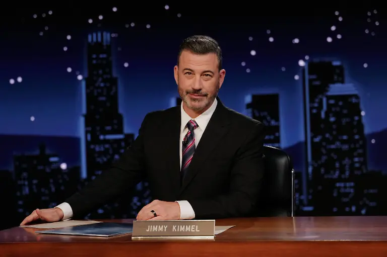 This-image-released-by-Disney-shows-Jimmy-Kimmel-hosting-his-late-night-show-Jimmy-Kimmel-Live-in-Los-Angeles-on-Tuesday-Sept-23-2025