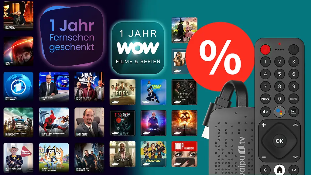 Weihnachtsaktion-Der-Waipu-tv-4K-Stick-liefert-ein-Jahr-TV-und-das-Wow-Abo-gratis-nach-Hause