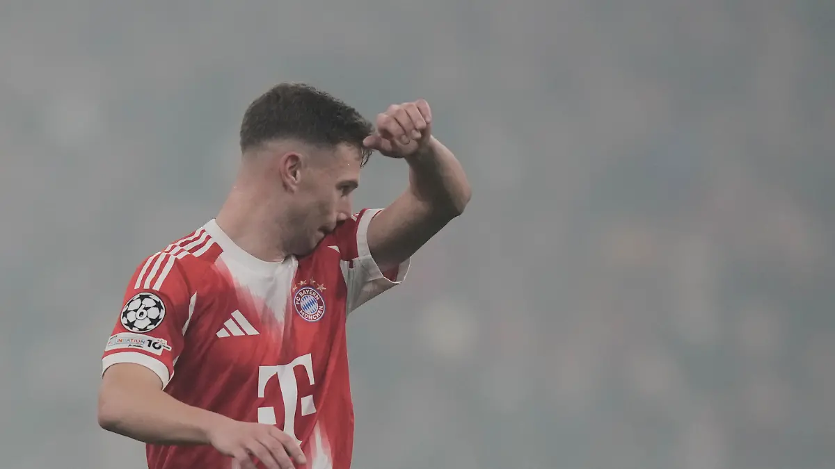 Bayern-s-Joshua-Kimmich-reacts-after-scoring-an-own-goal-during-the-Champions-League-opening-phase-soccer-match-between-FC-Bayern-Munich-and-Sporting-CP-in-Munich-Germany-Tuesday-Dec-9-2025