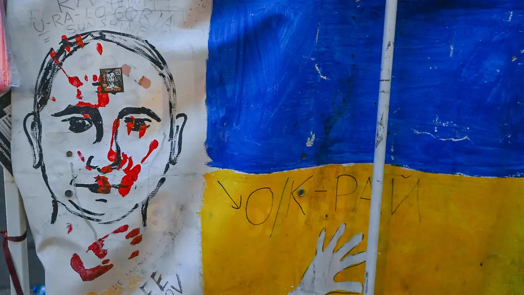 TALLINN-ESTONIA-a-DECEMBER-6-One-of-many-placards-and-posters-is-displayed-along-the-perimeter-of-the-former-Russian-Embassy-in-Tallinn-carrying-proaUkraine-messages-and-antiaRussia-slogans-in-Tallinn-Estonia-on-December-6-2025-The-mission-largely-vacant-since-2023-following-the-expulsion-of-Ambassador-Vladimir-Lipayev-and-the-downsizing-of-diplomatic-staff-has-been-formally-downgraded