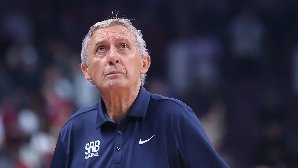 SERBIA-vs-TURKEY-SVETISLAV-PESIC-headcoach-basketball-player-of-Serbia-during-the-European-Championships-match-against-Turkey-at-Xiaomi-Arena-Riga-03-09-2025