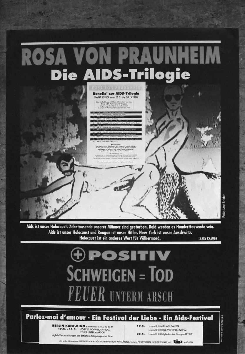 West-Berlin-15-05-1990-Rosa-von-Praunheim-Die-AIDS-Trilogie-Foto