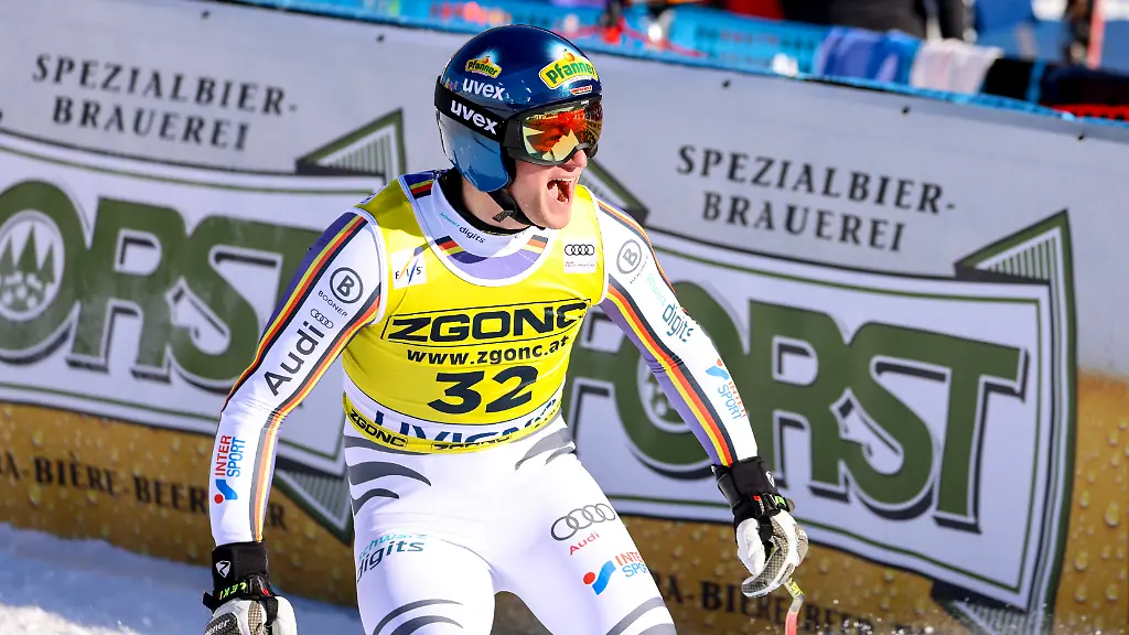 ALPINE-SKIING-FIS-WC-Livigno-LIVIGNO-ITALY-27-DEC-25-ALPINE-SKIING-FIS-World-Cup-Super-G-men-Image-shows-the-rejoicing-of-Simon-Jocher-GER