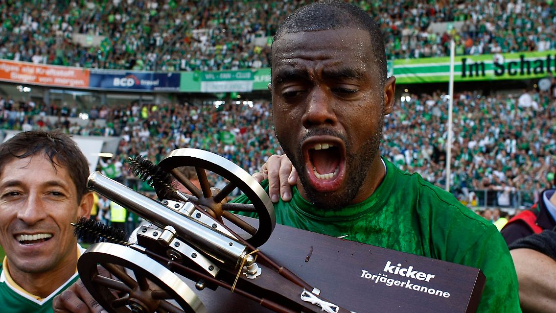 Grafite erzielte mit 28 Toren die meisten Treffer in der Bundesliga und war damit ein Meisterschaftsgarant für Wolfsburg
