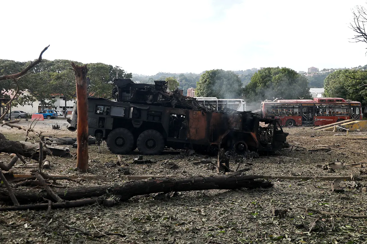 A-destroyed-anti-aircraft-unit-at-La-Carlota-military-air-base-after-U-S-President-Donald-Trump-said-the-U-S-has-struck-Venezuela-and-captured-its-President-Nicolas-Maduro-in-Caracas-Venezuela-January-3-2026