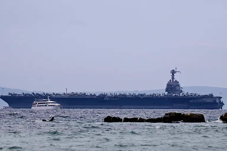 Split-21-10-2025-The-USS-Gerald-R-Ford-the-largest-aircraft-carrier-of-the-US-Navy-in-front-of-the-city-port-Croatia-Split-211025-The-USS-Gerald-R-Ford-the-largest-aircraft-carrier-of-the-US-Navy-in-front-of-the-city-port