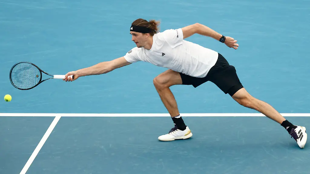 TENNIS-UNITED-CUP-SYDNEY-Alexander-Zverev-of-team-Germany-plays-a-forehand-in-his-Group-F-singles-match-against-Tallon-Griekspoor-of-Team-Netherlands-during-day-three-of-the-2026-United-Cup-at-Ken-Rosewall-Arena-in-Sydney-Sunday-January-4-2026