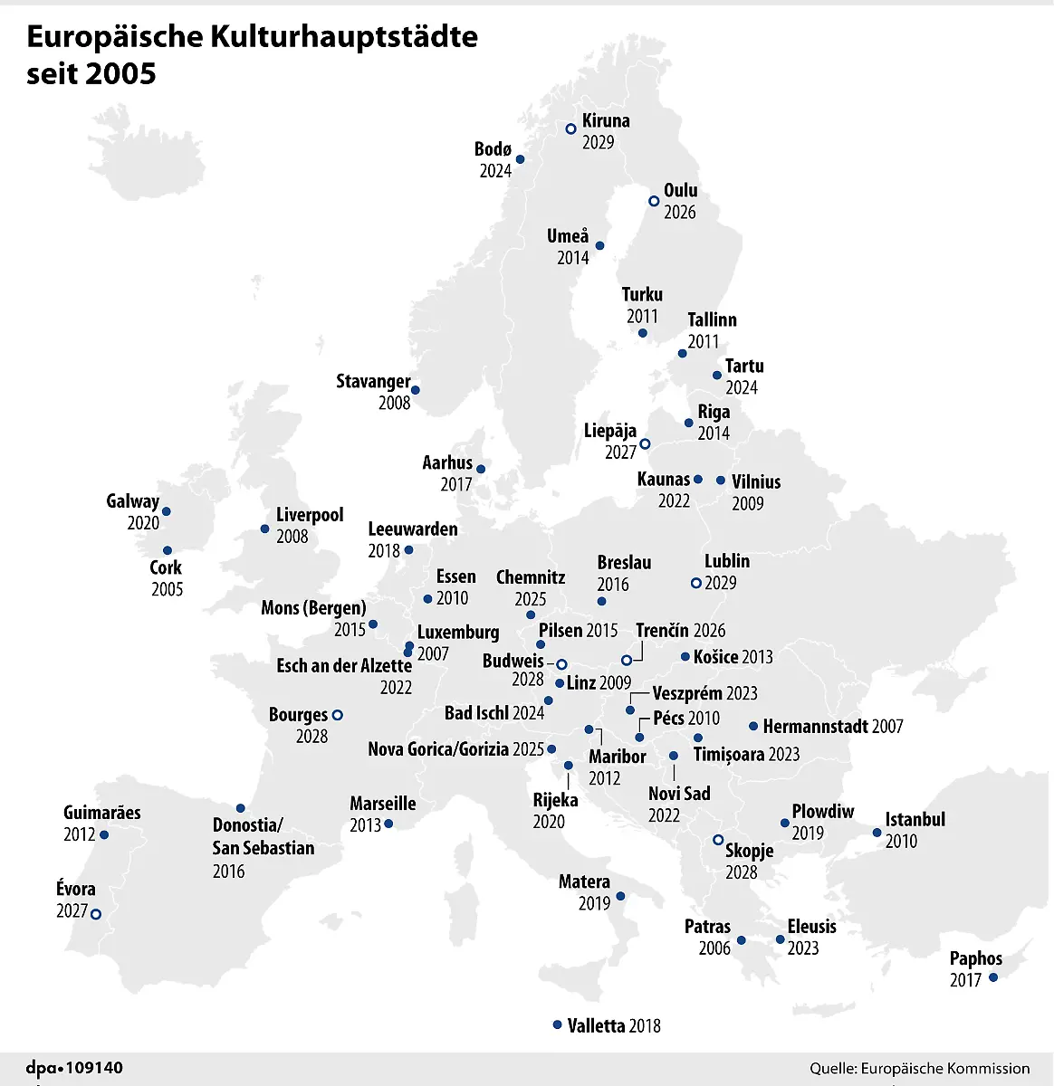 Grafik-Karte-Nr-109145-Hochformat-160-x-165-mm-Europaeische-Kulturhauptstaedte-seit-2005-Redaktion-J-Schneider-Grafik-F