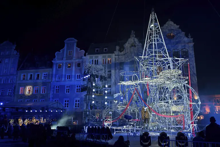 Wroclaw-Polen-17-Januar-2016-Eroeffnungswochenende-Wroclaw-Europaeische-Kulturhauptstadt-2016