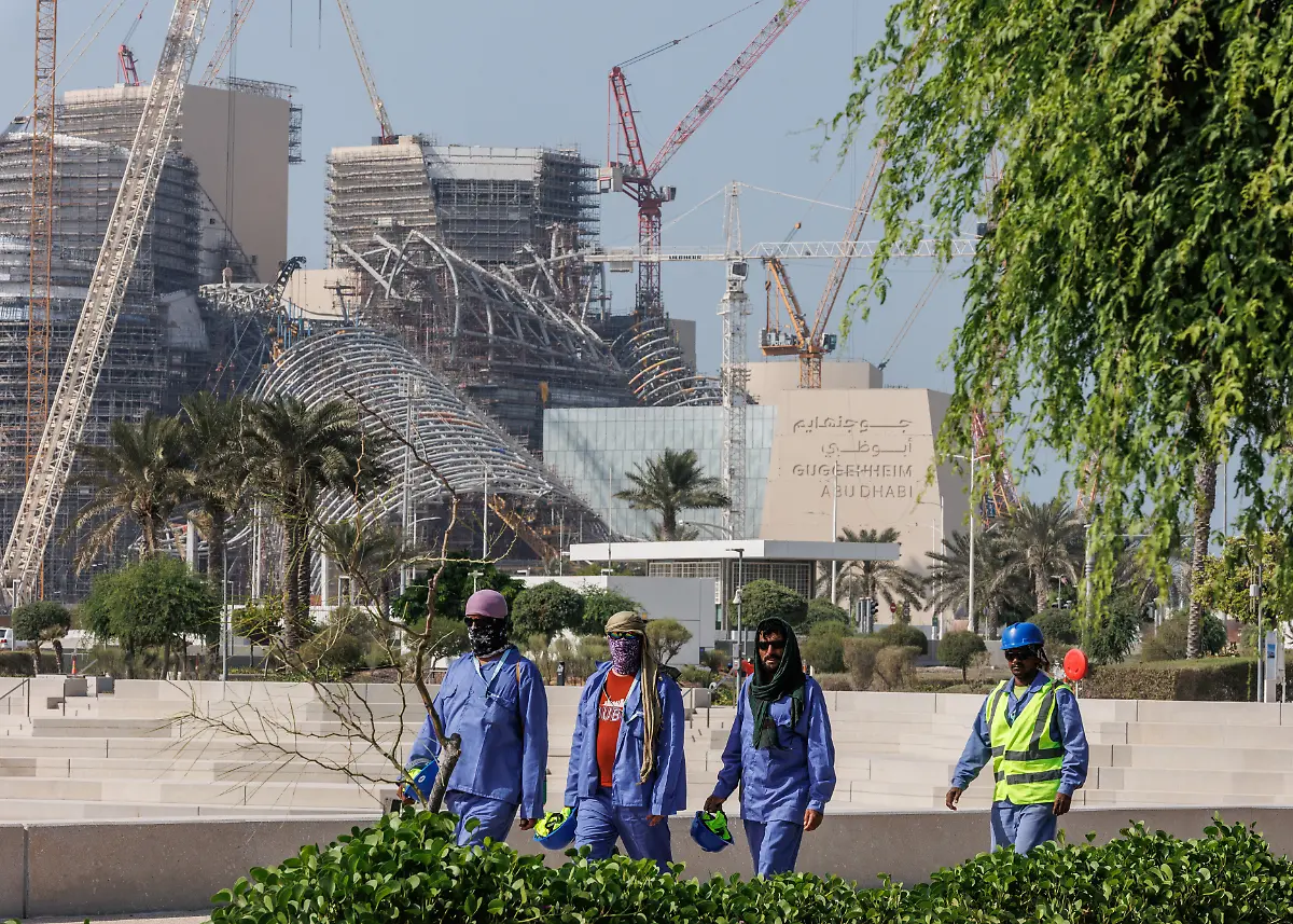 September-14-2024-Saint-Ouen-Paris-France-The-Guggenheim-Abu-Dhabi-is-a-museum-scheduled-to-open-in-2025-in-Abu-Dhabi-the-capital-of-the-Emirate-of-Abu-Dhabi-and-the-United-Arab-Emirates-The-building-that-will-house-it-was-designed-by-architect-Frank-Gehry-who-also-designed-the-Guggenheim-in-Bilbao-and-its-construction-and-equipment-costs-are-entirely-funded-by-the-Abu-Dhabi-Tourism-and-Heritage-Authority-Its-surface-area-of-A-a-a-A-a-a-30-000-m2-will-be-25-larger-than-that-of-the-Bilbao-museum-making-it-the-largest-of-the-Solomon-R
