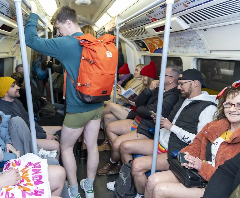 The-annual-No-Trousers-Tube-Ride-on-the-London-Underground-Featuring-Atmosphere-Where-London-United-Kingdom-When-12-Jan-2025-Credit-CelebrityPhotosUK-Cover-Images