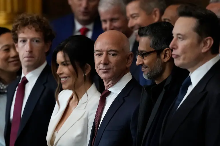FILE-Guests-including-Mark-Zuckerberg-Jeff-Bezos-Sundar-Pichai-and-Elon-Musk-arrive-before-the-60th-Presidential-Inauguration-in-the-Rotunda-of-the-U-S-Capitol-in-Washington-Jan-20-2025
