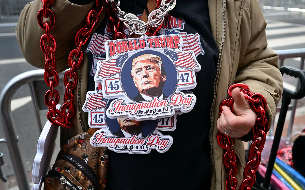 January-20-2025-Washington-Dc-USA-Supporters-gather-as-Donald-Trump-is-sworn-in-as-President-during-Inauguration-day-in-Washington-DC-on-January-20-2025