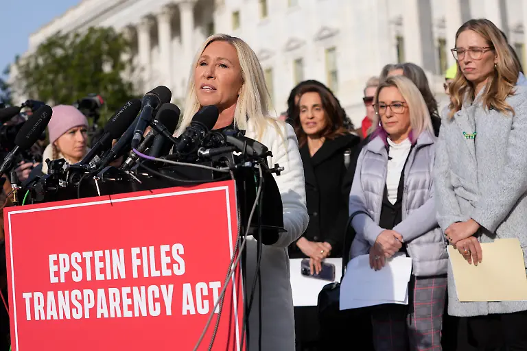 Nov-18-2025-Washington-DC-USA-Epstein-survivor-listen-as-Rep-Marjorie-Taylor-Greene-R-GA-speaks-along-with-Reps-Thomas-Massie-R-KY-and-Ro-Khanna-D-CA-who-are-leading-the-charge-to-release-files-related-to-the-late-disgraced-financier-Jeffrey-Epstein-Tuesday-morning-November-18-2025-as-the-House-prepares-to-vote-on-the-Epstein-Files-Transparency-Act-on-compelling-the-Justice-Department-to-release-the-full-files-from-the-federal-investigation-of-the-late-convicted-sex-offender-and-disgraced-financier-Jeffrey-Epstein