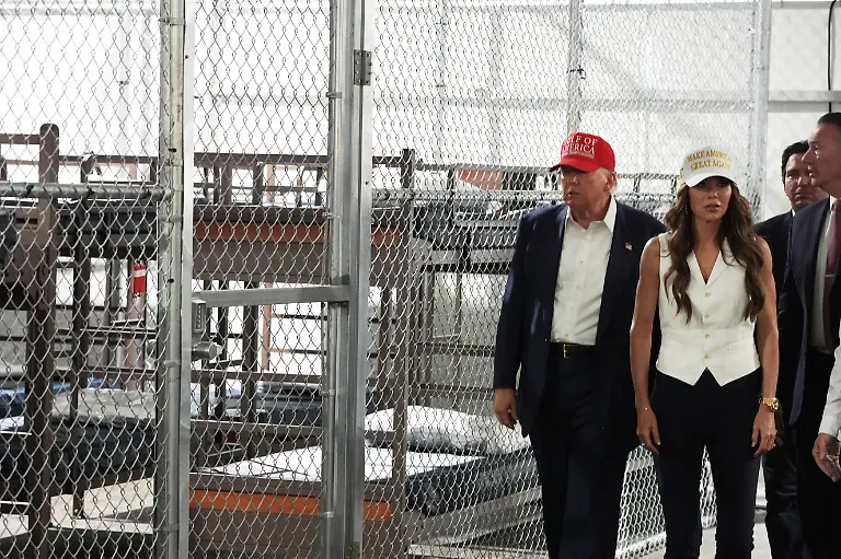 President-Donald-Trump-Gov-Ron-DeSantis-R-Fla-Homeland-Security-Secretary-Kristi-Noem-and-others-tour-Alligator-Alcatraz-a-new-migrant-detention-facility-at-Dade-Collier-Training-and-Transition-facility-Tuesday-July-1-2025-in-Ochopee-Fla