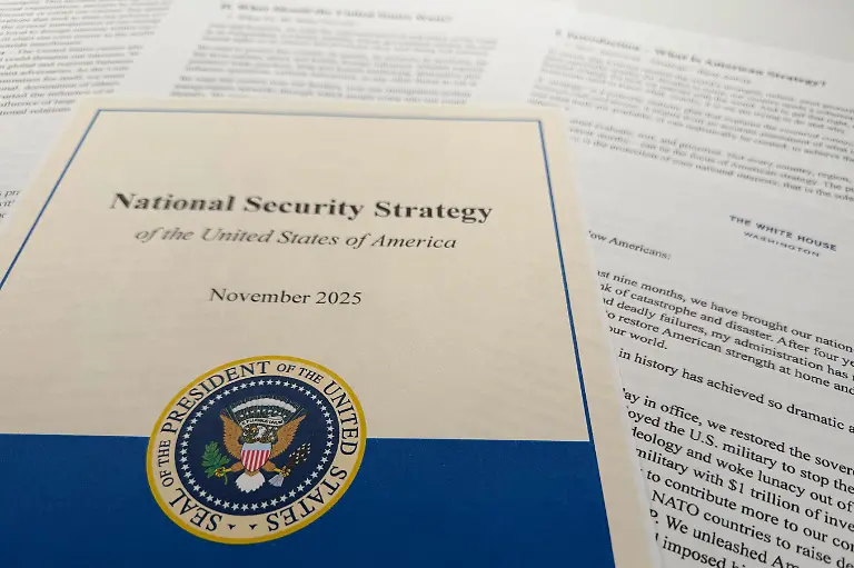The-National-Security-Strategy-released-in-November-2025-is-photographed-Wednesday-Dec-10-2025