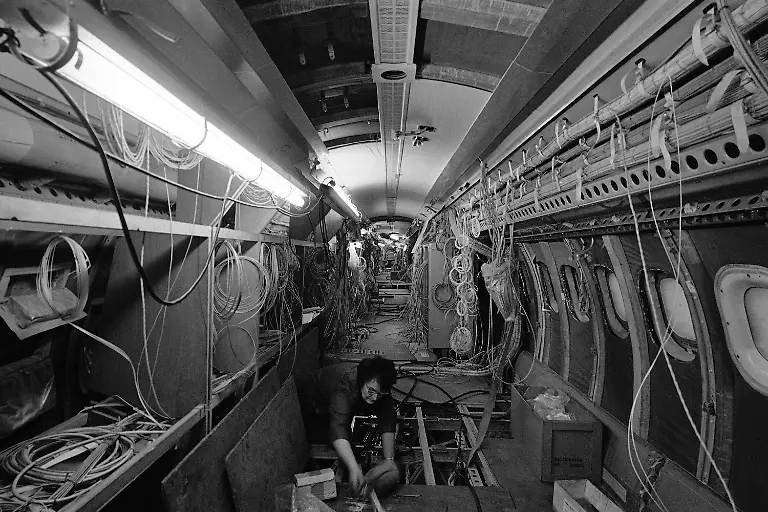 The-Anglo-French-supersonic-jet-airline-Concorde-is-pictured-in-an-advanced-stage-of-construction-at-the-British-Aircraft-Corporation-works-at-Filton-Bristol-England-United-Kingdom-on-March-5-1968-The-prototype-Concorde-a-sleek-bullet-of-a-plane-will-do-the-London-to-New-York-trip-in-3-hours-22-minutes-and-is-due-to-fly-this-year-on-its-maiden-flight