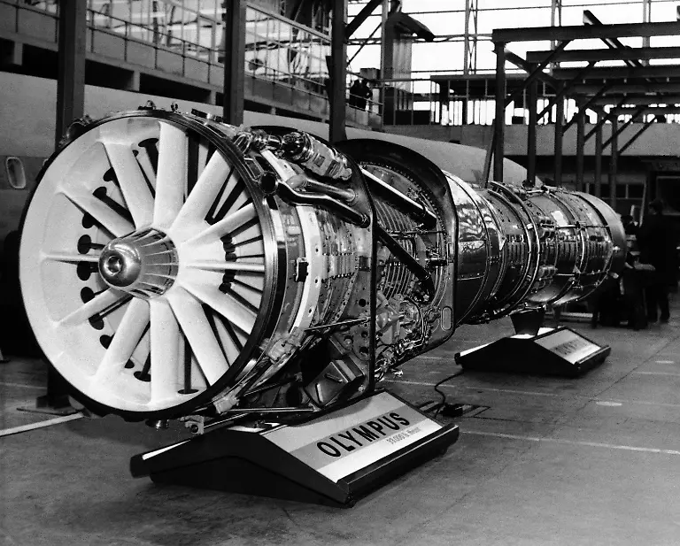 A-Bristol-Siddeley-Olympus-jet-engine-of-the-type-which-will-power-the-Concorde-the-Anglo-French-supersonic-airliner-is-pictured-at-the-British-Aircraft-Corporation-factory-in-Bristol-England-1963