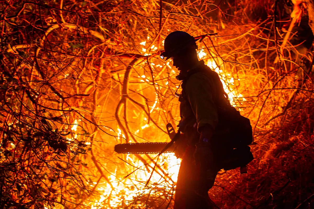 A-firefighter-works-as-the-Palisades-Fire-one-of-several-simultaneous-blazes-that-have-ripped-across-Los-Angeles-County-burns-in-Mandeville-Canyon-a-neighborhood-of-Los-Angeles-California-U-S-January-12-2025