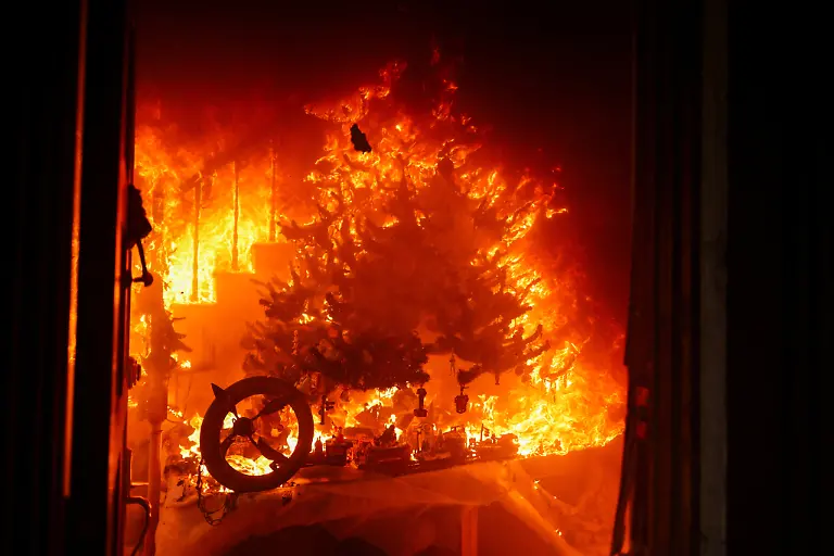 A-Christmas-tree-burns-as-powerful-winds-fueling-devastating-wildfires-in-the-Los-Angeles-area-force-people-to-evacuate-at-the-Eaton-Fire-in-Altadena-California-U-S-January-8-2025