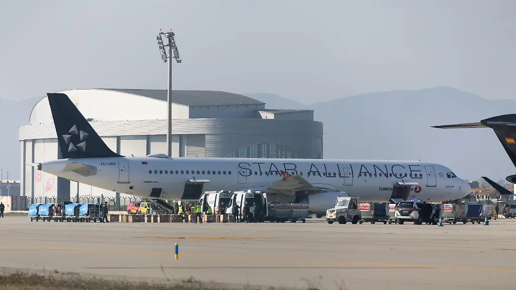 BARCELONA-SPAIN-JANUARY-15-Turkish-Airlines-plane-in-which-a-bomb-threat-has-been-detected-at-Josep-Tarradellas-Barcelona-El-Prat-Airport-on-15-January-2026-in-Barcelona-Catalonia-Spain-Security-protocols-were-activated-after-a-bomb-threat-was-detected-on-a-Turkish-Airlines-flight-operating-from-Istanbul-to-Barcelona-the-airline-said-Thursday-with-checks-being-carried-out-after-the-planeAeos-safe-landing-and-the-airport-running-normally
