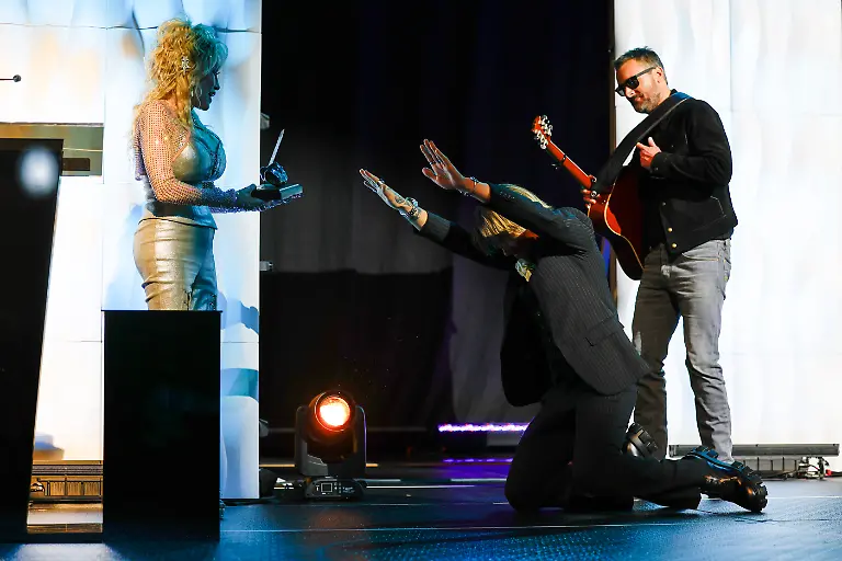 NASHVILLE-TENNESSEE-OCTOBER-11-L-R-Dolly-Parton-Keith-Urban-and-Eric-Church-attend-the-53rd-Anniversary-Nashville-Songwriters-Hall-of-Fame-Gala-at-Music-City-Center-on-October-11-2023-in-Nashville-Tennessee