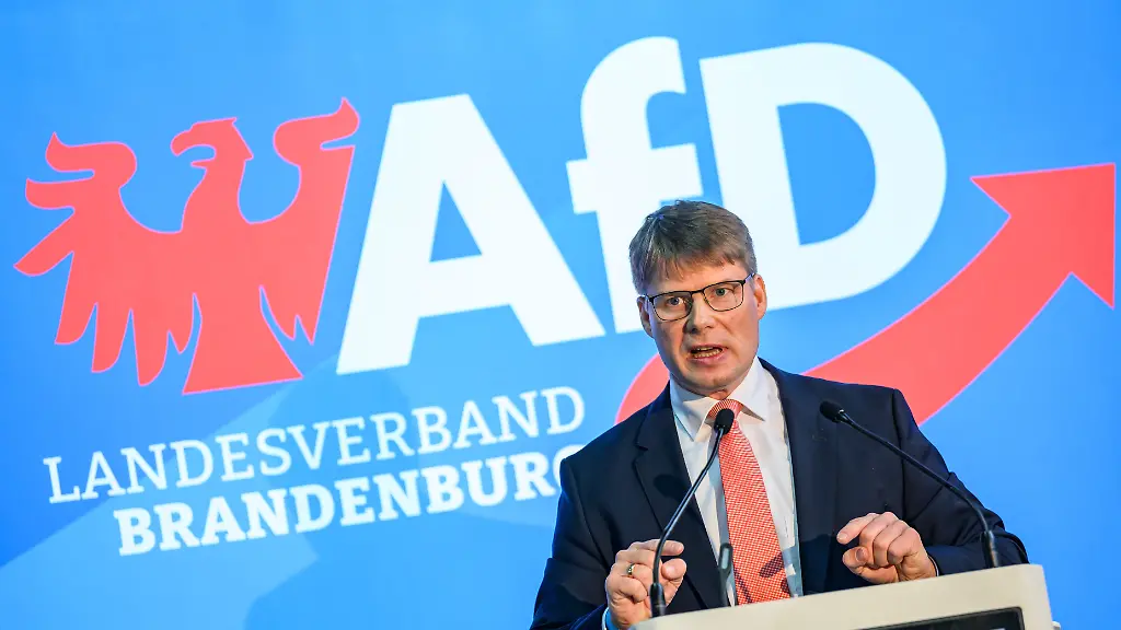 Steffen-Kotre-AfD-Mitglied-des-Deutschen-Bundestages-spricht-auf-dem-Landesparteitag-der-AfD-Brandenburg-Auf-dem-Landesparteitag-will-die-Brandenburger-AfD-die-personellen-Weichen-fuer-die-Bundestagswahl-im-Februar-aufstellen