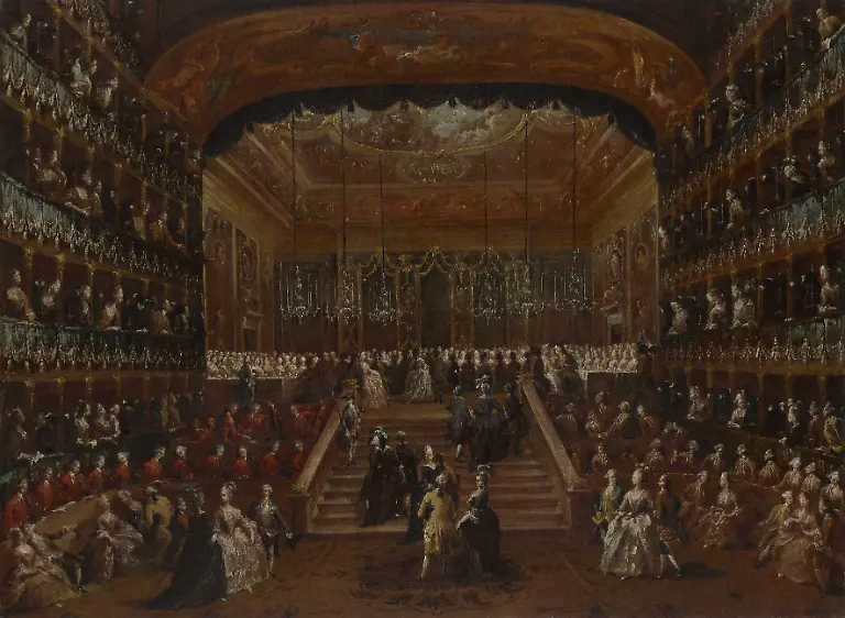 The-Ball-in-honour-of-Count-and-Countess-De-Nord-in-Teatro-San-Benedetto-22nd-January-1782-1782-Private-Collection-HINWEIS-Das-Aufnahmedatum-ist-nicht-immer-bekannt