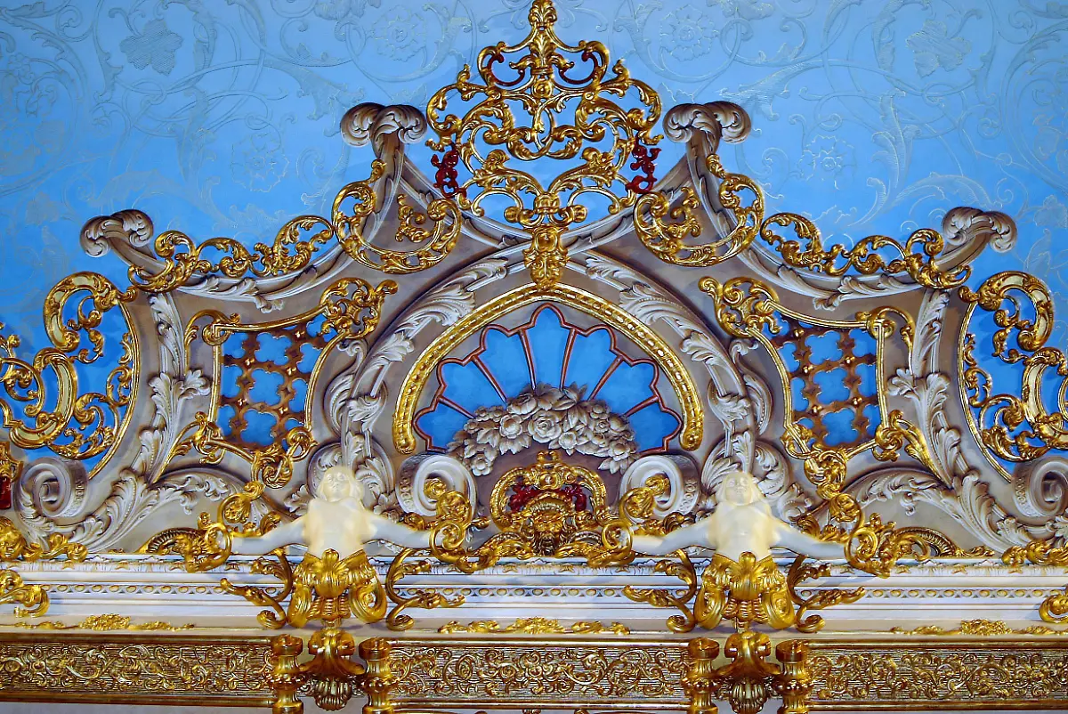 View-taken-22-October-2003-of-ceiling-of-La-Fenice-Venice-s-venerable-18th-century-opera-house-La-Fenice-is-due-to-reopen-in-December-2003-after-a-rebuilding-programme-following-a-fire-which-gutted-the-building-in-January-1996-The-Teatro-La-Fenice-was-one-of-the-most-beautiful-opera-houses-in-the-world-La-Fenice-was-so-named-after-the-phoenix-because-it-rose-from-the-ashes-of-its-predecessor-the-Teatro-San-Benedetto-burnt-down-in-1773-and-has-itself-twice-before-been-destroyed-by-fire