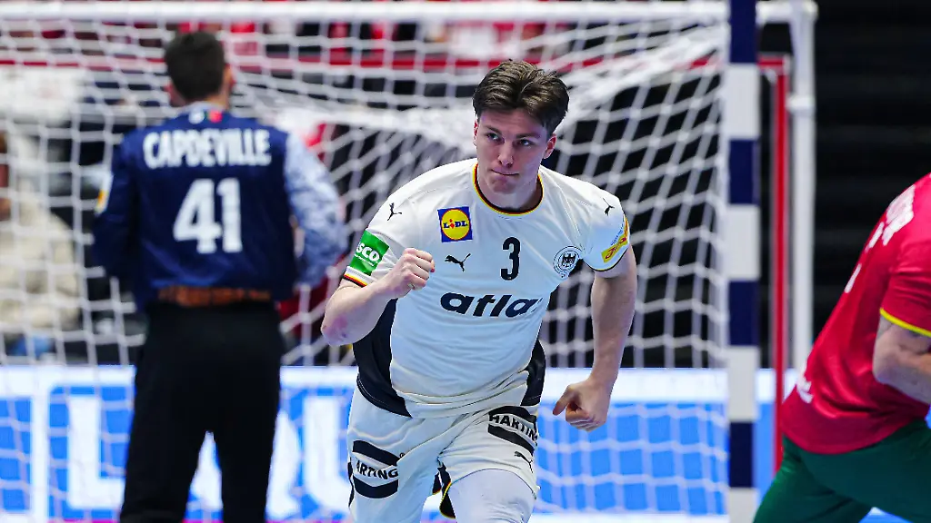 Torjubel-Nils-Lichtlein-Deutschland-03-DEN-Deutschland-vs-Portugal-Handball-EHF-Europameisterschaft-2026-Hauptrunde-Spieltag-1-22-01-2026-DEN-Deutschland-vs-Portugal-Handball-EHF-Europameisterschaft-2026-Hauptrunde-Spieltag-1-22-01