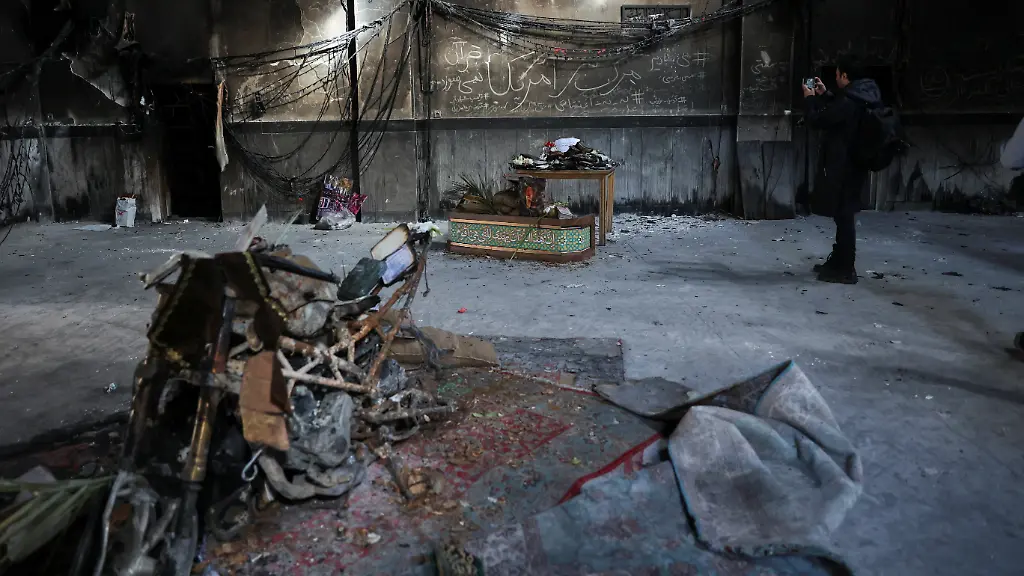 A-mosque-that-was-burned-during-Iran-s-protests-in-Tehran-Iran-January-21-2026