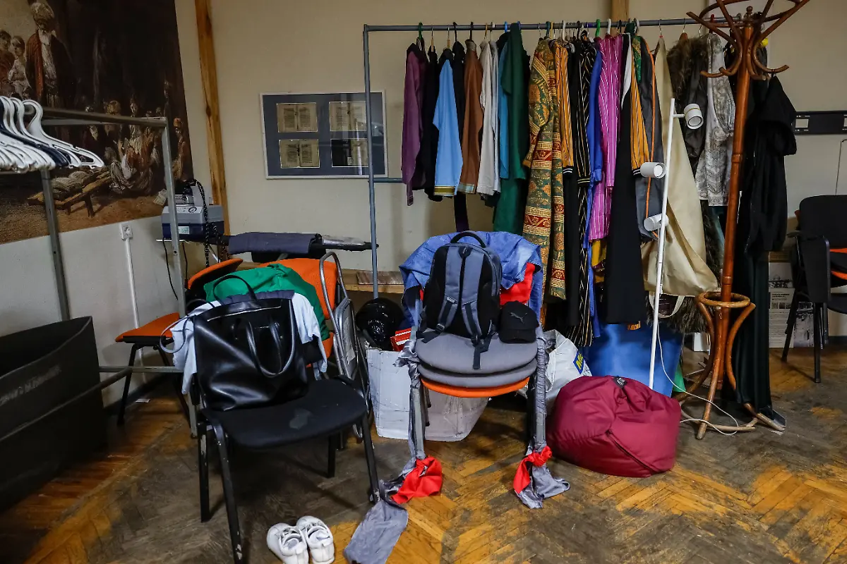 Costumes-and-items-belonging-to-members-of-the-Veterans-Theatre-group-are-displayed-during-rehearsal-for-an-18th-century-Ukrainian-parody-of-Virgil-s-Aeneid-amid-Russia-s-attack-on-Ukraine-in-Kyiv-Ukraine-September-10-2025-Fellow-member-and-veterans-psychologist-Yehor-Babenko-27-said-the-transformative-trauma-of-serious-injury-often-compels-people-to-seek-meaning-in-something-new-He-said-it-was-critical-for-his-fellow-comrades-to-understand-that-life-does-not-simply-end-after-a-serious-injury-Sometimes-you-understand-it-s-the-opposite-that-it-just-starts-getting-going-REUTERS-Alina-Smutko-SEARCH-UKRAINE-SMUTKO-THEATRE-FOR-THIS-STORY-SEARCH-WIDER-IMAGE-FOR-ALL-STORIES