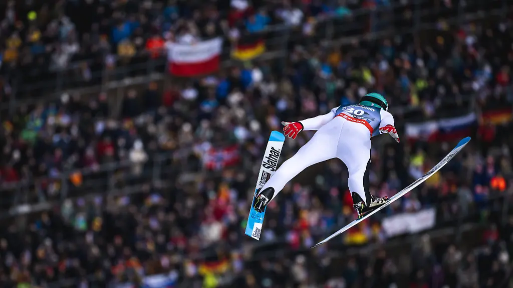 OBERSTDORF-DEUTSCHLAND-FIS-Skiflug-Weltmeisterschaft-2026-Wertungsdurchgang-HS-235-am-24-01-2026-auf-der-Heini-Klopfer-Skiflugschanze-in-Oberstdorf-Domen-Prevc-aus-Slowenien-in-Aktion