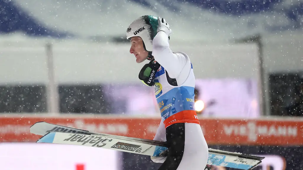 Ski-Jumping-Ski-Flying-World-Championships-Heini-Klopfer-Ski-Flying-Hill-Oberstdorf-Germany-January-25-2026-Slovenia-s-Domen-Prevc-reacts-during-the-men-s-team-HS235-second-round-REUTERS-Kai-Pfaffenbach
