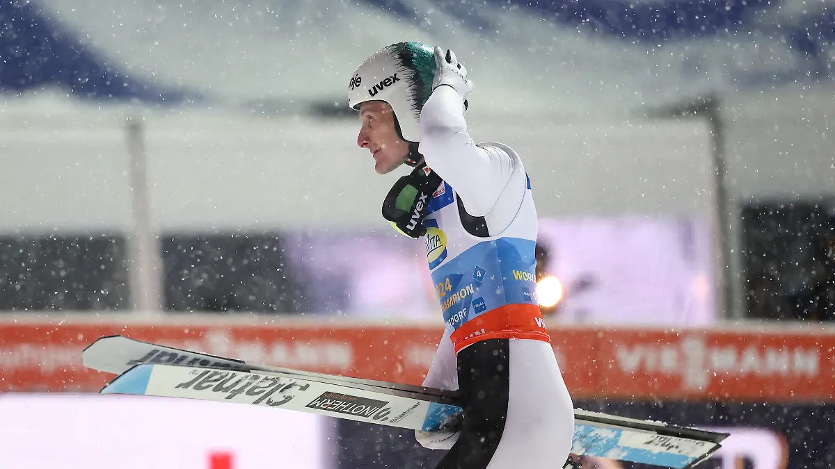 Ski-Jumping-Ski-Flying-World-Championships-Heini-Klopfer-Ski-Flying-Hill-Oberstdorf-Germany-January-25-2026-Slovenia-s-Domen-Prevc-reacts-during-the-men-s-team-HS235-second-round-REUTERS-Kai-Pfaffenbach