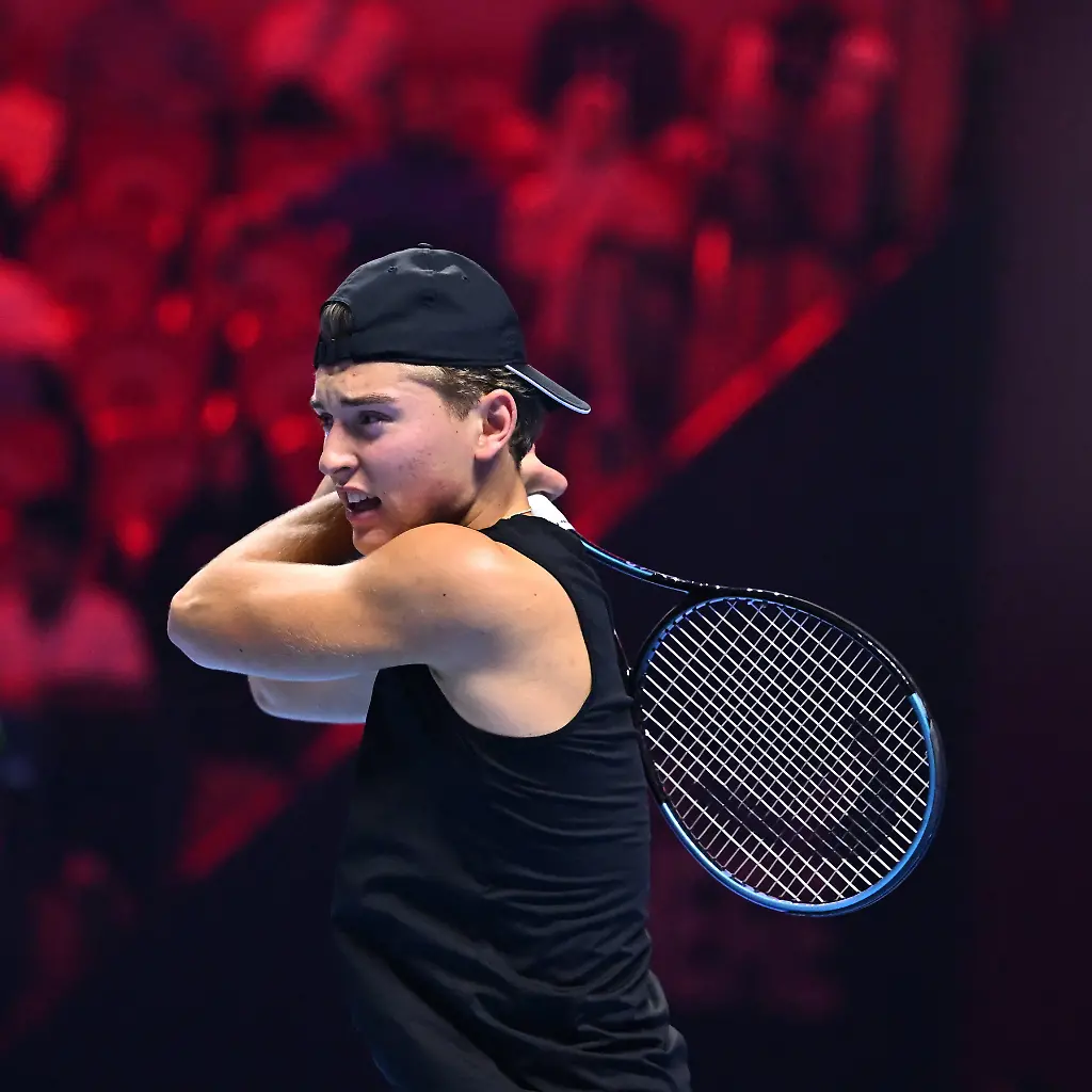 Next-Gen-ATP-Tennis-Herren-Finals-Presented-by-PIF-Jeddah-Justin-Engel-from-Germany-during-his-third-round-match-at-the-2025-ATP-NextGen-Finals-in-Jeddah-SAOUDI-on-December-19-2025-Photo-by-Corinne-Dubreuil-ABACAPRESS