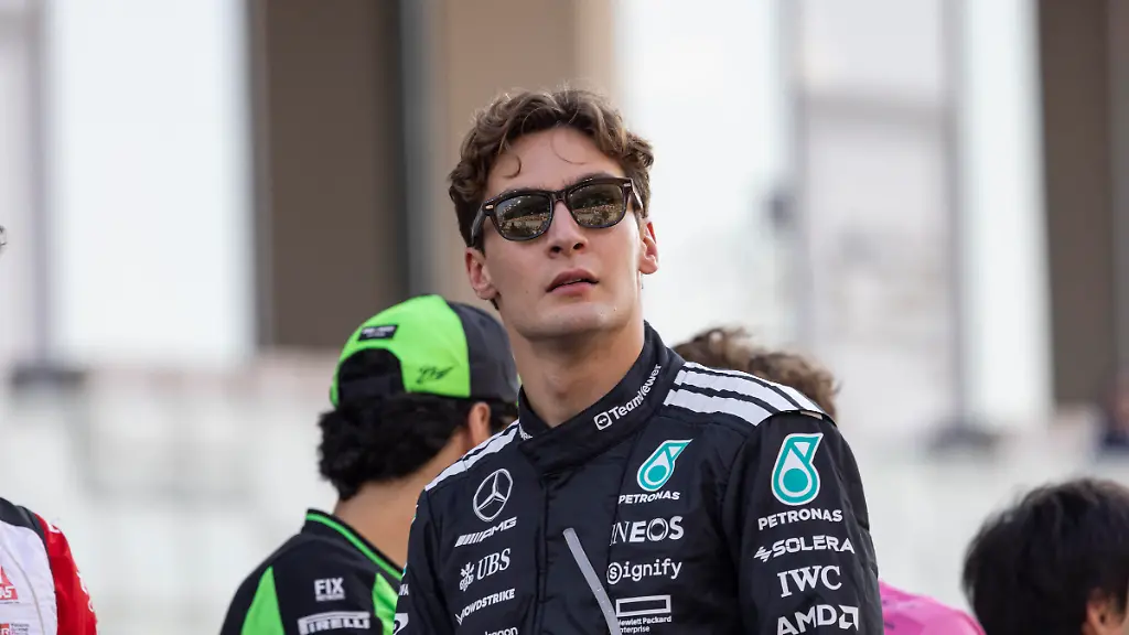 George-Russell-of-United-Kingdom-spotted-during-the-driver-s-parade-ahead-of-the-race-George-Russell-is-driving-the-F1-race-car-No-63-the-Mercedes-W16-for-the-Mercedes-AMG-Petronas-Formula-One-Team