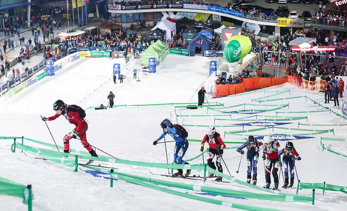 SKI-MOUNTAINEERING-ISMF-WC-Schladming-SCHLADMING-AUSTRIA-15-MAR-25-SKI-MOUNTAINEERING-ISMF-World-Cup-sprint-race-Image-shows-athletes