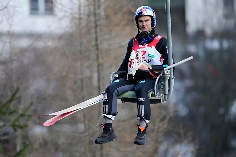 Vinzenz-Geiger-of-Germany-rides-the-lift-during-the-men-s-Individual-Gundersen-Normal-Hill-10Km-event-at-the-Nordic-Combined-World-Cup-in-Ramsau-am-Dachstein-Austria-Saturday-Dec-20-2025