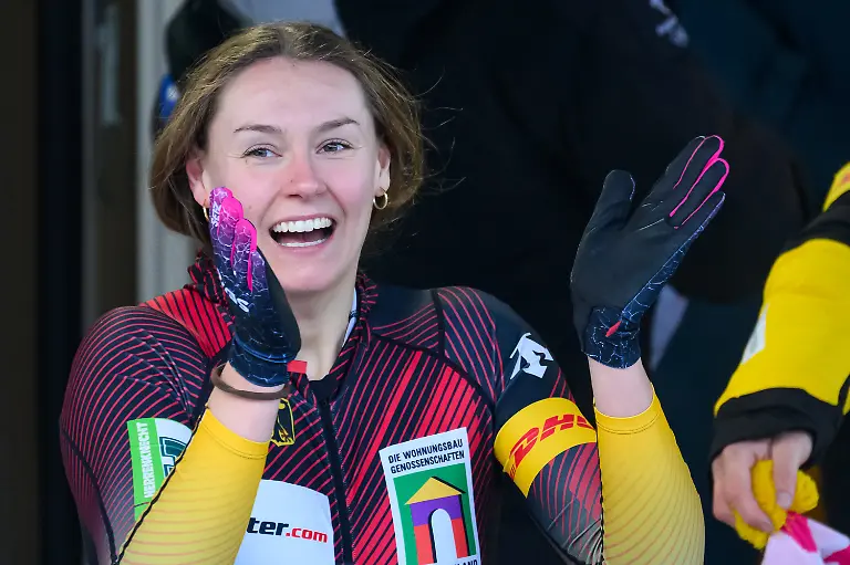 18-01-2026-Sachsen-Altenberg-Bob-Weltcup-Zweierbob-Frauen-2-Durchgang-Laura-Nolte-Deutschland-jubelt-nach-dem-Sieg