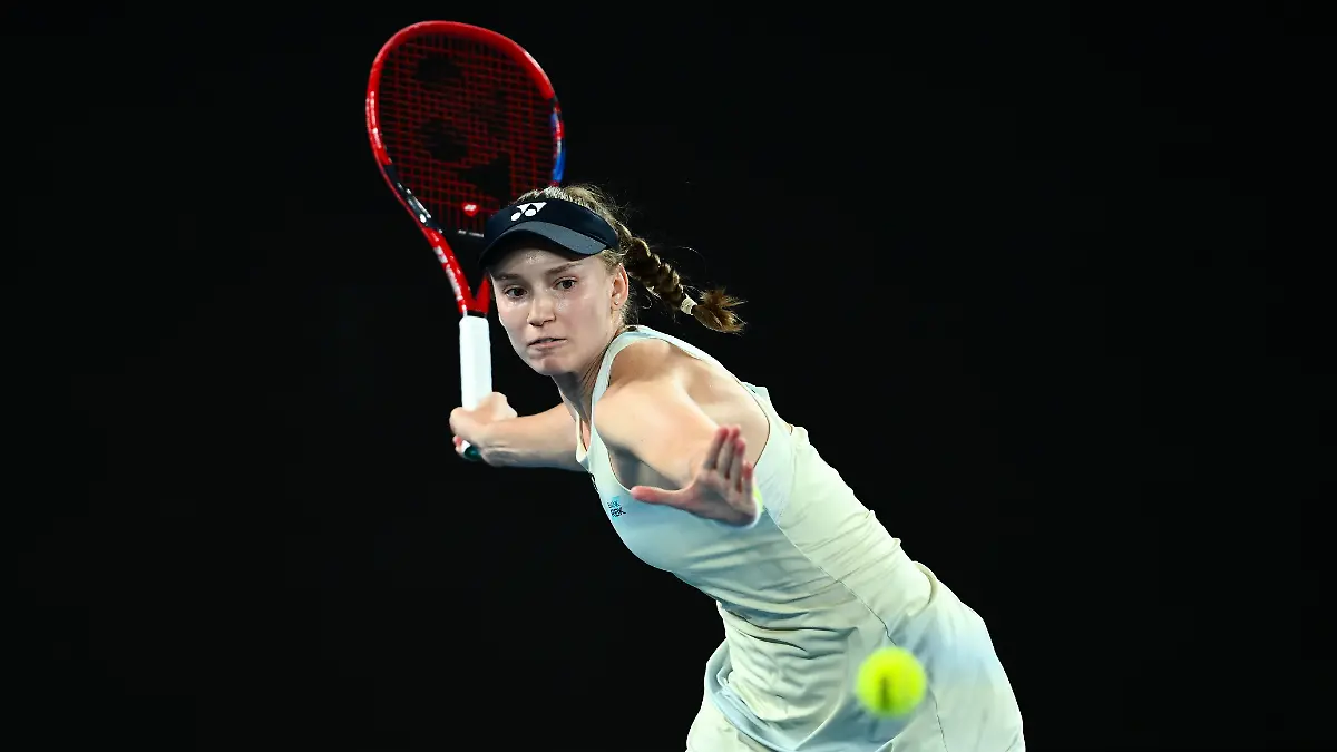 TENNIS-AUSTRALIAN-OPEN-Elena-Rybakina-of-Kazakhstan-in-action-during-the-womens-singles-final-against-Aryna-Sabalenka-of-Belarus-on-day-14-of-the-2026-Australian-Open-tennis-tournament-at-Melbourne-Park-in-Melbourne-Saturday-January-31-2026