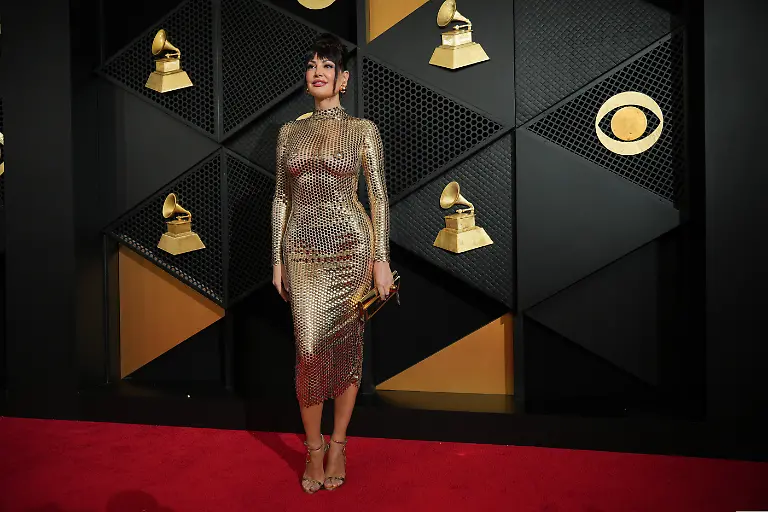 EDS-NOTE-NUDITY-Bleona-arrives-at-the-68th-annual-Grammy-Awards-on-Sunday-Feb-1-2026-in-Los-Angeles