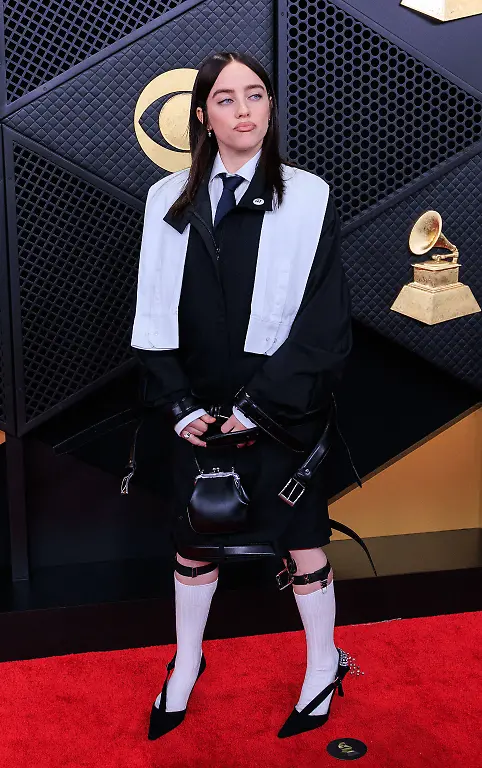 February-1-2026-Los-Angeles-California-USA-Billie-Eilish-on-the-red-carpet-of-the-68th-Annual-Grammy-Awards-on-Sunday-February-1-2026-at-Crypto-com-Arena-in-Los-Angeles-California
