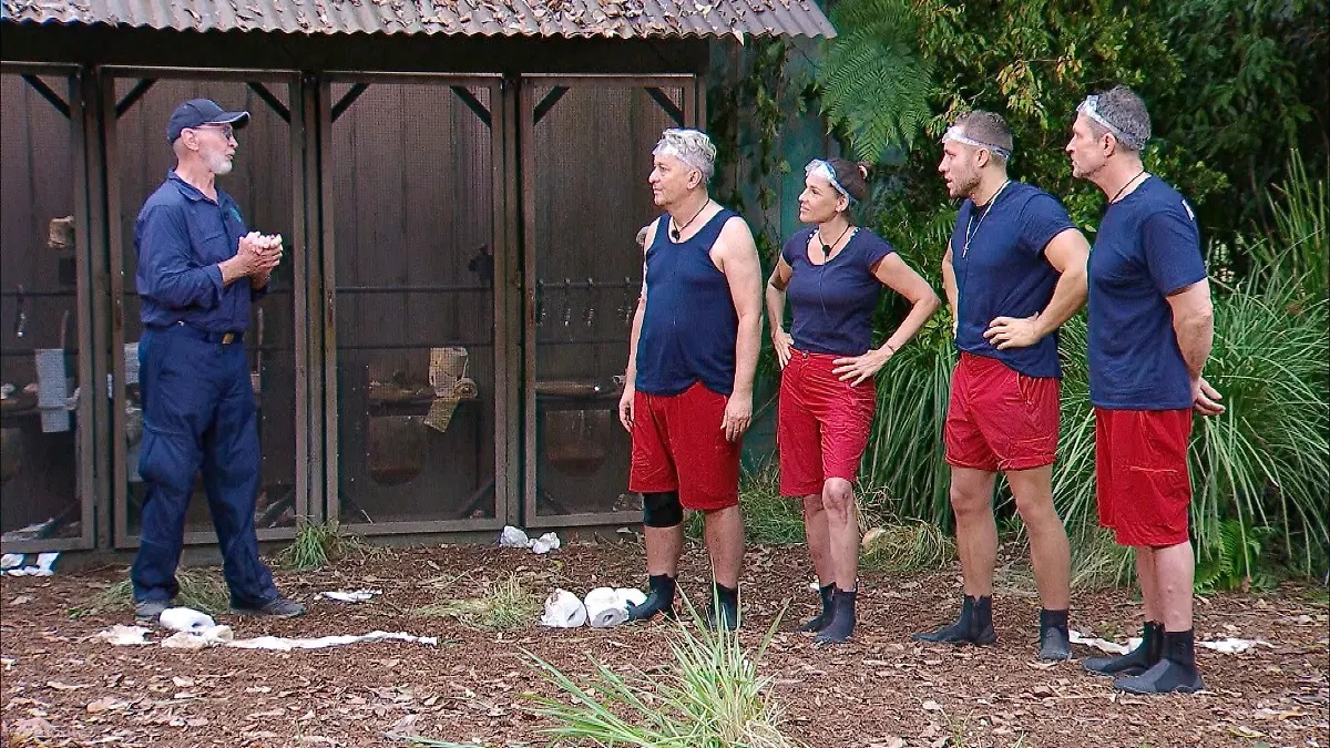 ACHTUNG-SPERRFRIST-FUeR-ALLE-MEDIEN-BIS-ZUM-SHOWENDE-MONTAG-02-FEBRUAR-2026-22-30-UHR-V-l-Hubert-Fella-Simone-Ballack-Patrick-Romer-und-Hardy-Krueger-treten-zur-Dschungelpruefung-Die-WEH-C-Promis-an-Dr-Bob-erklaert-ihnen-worauf-sie-achten-muessen-Die-Verwendung-des-sendungsbezogenen-Materials-ist-nur-mit-dem-Hinweis-und-Verlinkung-auf-RTL-gestattet