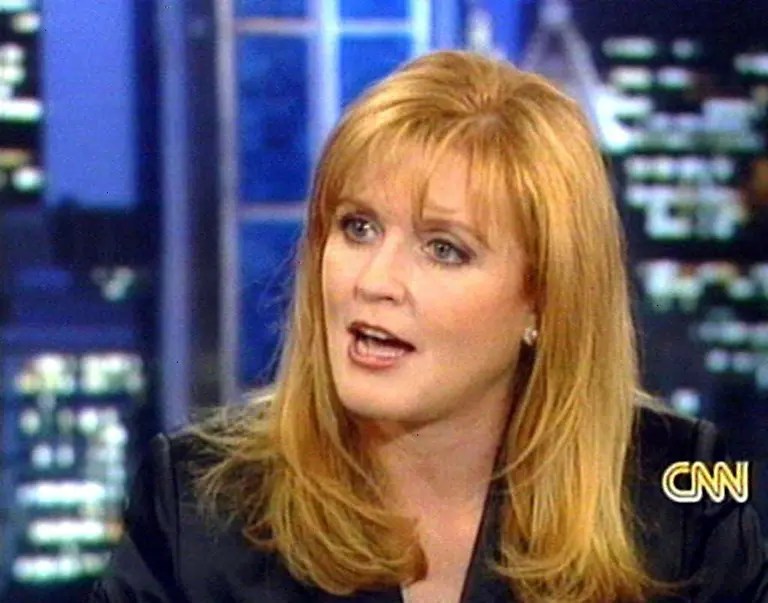 The-Duchess-of-York-Sarah-Ferguson-speaks-during-an-hour-long-interview-with-US-television-presenter-Larry-King-on-CNN-International-21-November-in-which-she-discussed-her-relationship-with-late-Diana-Princess-of-Wales-and-the-future-of-the-British-monarchy-We-are-advised-that-video-grabs-should-not-be-used-by-daily-papers-later-than-48-hours-after-the-broadcast-of-the-programme-without-consent-of-the-copyright-holder