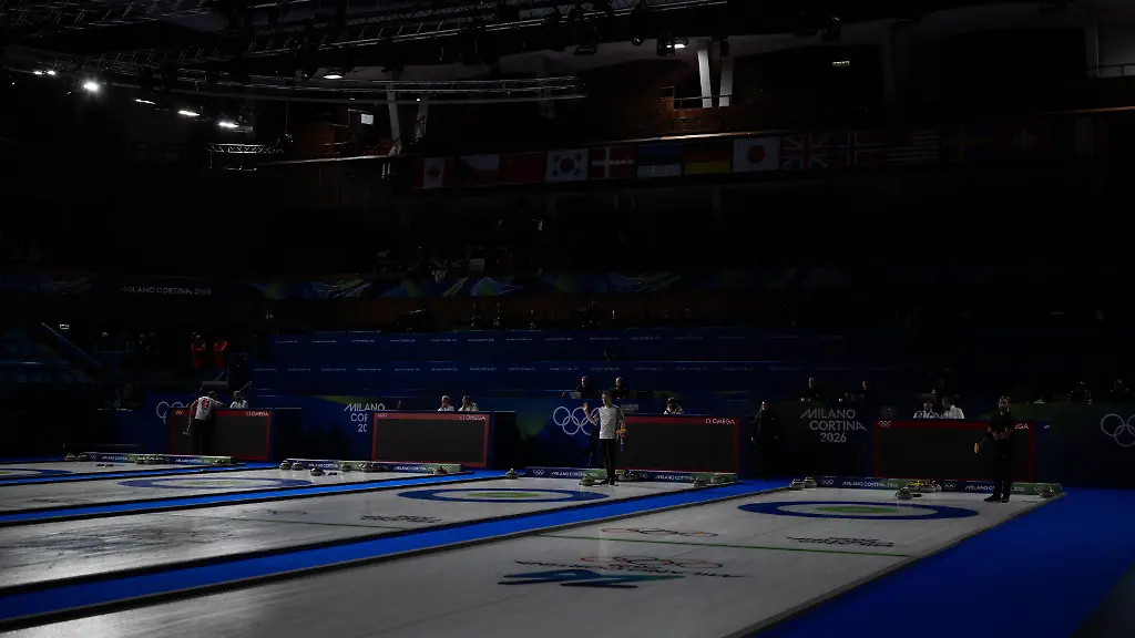 260204-Rasmus-Wrana-of-Sweden-during-a-break-in-the-game-due-to-an-electric-outage-in-a-round-robin-mixed-doubles-curling-match-between-Sweden-and-South-Korea-during-day-2-of-the-2026-Winter-Olympics-on-February-4-2026-in-Cortina