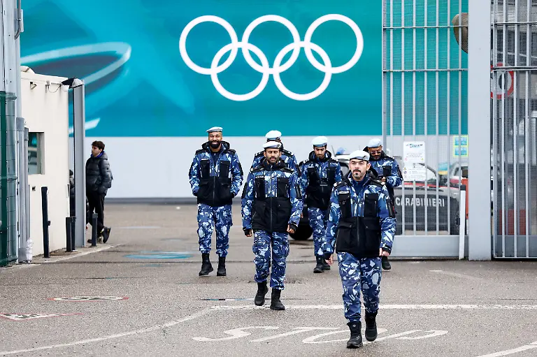 Qatar-police-enter-the-San-Siro-stadium-on-the-day-of-the-opening-ceremony-of-the-Winter-Olympics-in-Milan-Italy-February-6-2026