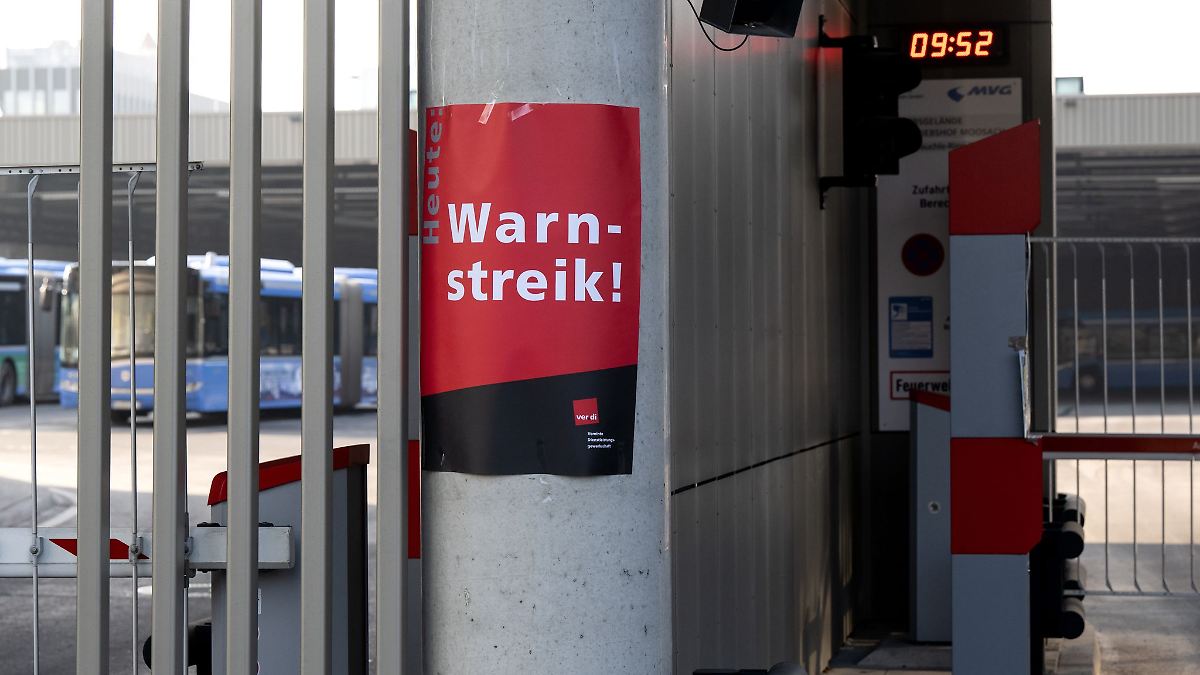 Warnstreik im Nahverkehr in München, Nürnberg und Bayreuth
