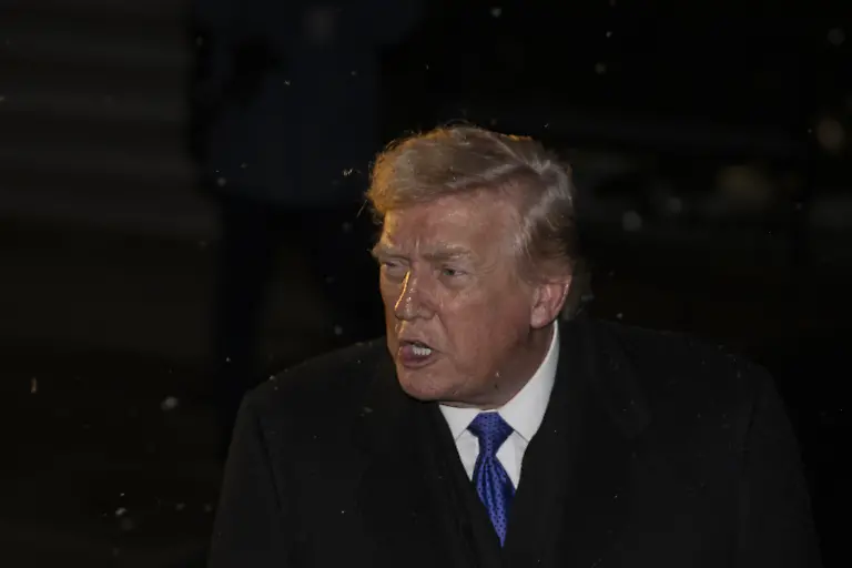 WASHINGTON-DC-UNITED-STATES-FEBRUARY-6-United-States-President-Donald-Trump-speaks-to-the-press-before-departing-the-White-House-en-route-to-Palm-Beach-Florida-on-February-6-2026-in-Washington-DC-United-States