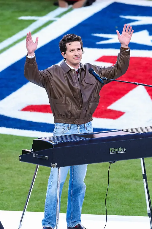 Charlie-Puth-performs-the-National-Anthem-during-the-Pre-Game-Ceremony-at-Levis-Stadium-during-Super-Bowl-LX-in-Santa-Clara-California-on-February-8-2026-Super-Bowl-LX-takes-place-on-February-8-2026-between-the-New-England-Patriots-and-the-Seattle-Seahawks